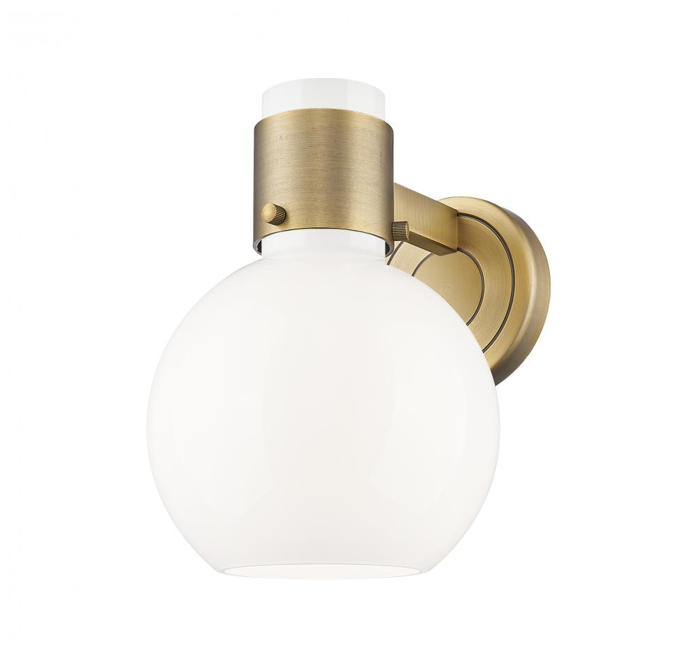 Lawton Sphere - 1 Light - 8 inch - Brushed Brass - Sconce