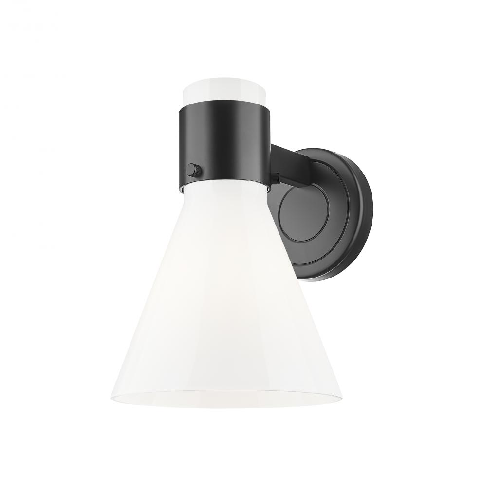 Lawton Cone - 1 Light - 8 inch - Matte Black - Sconce