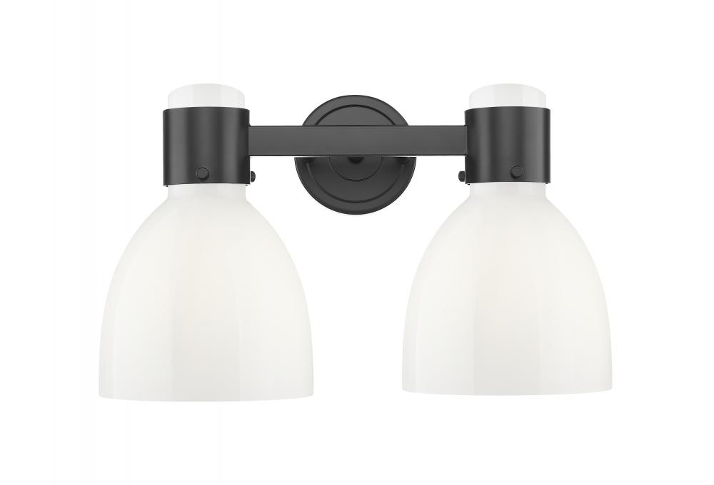 Lawton Bell - 2 Light - 17 inch - Matte Black - Bath Vanity Light