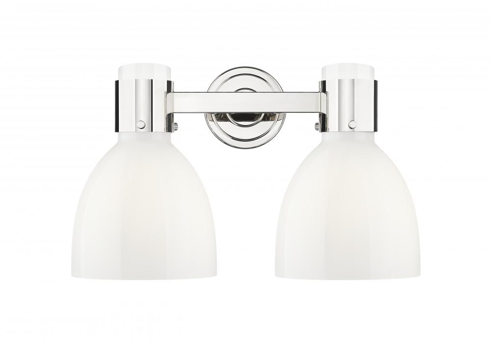 Lawton Bell - 2 Light - 17 inch - Polished Nickel - Bath Vanity Light