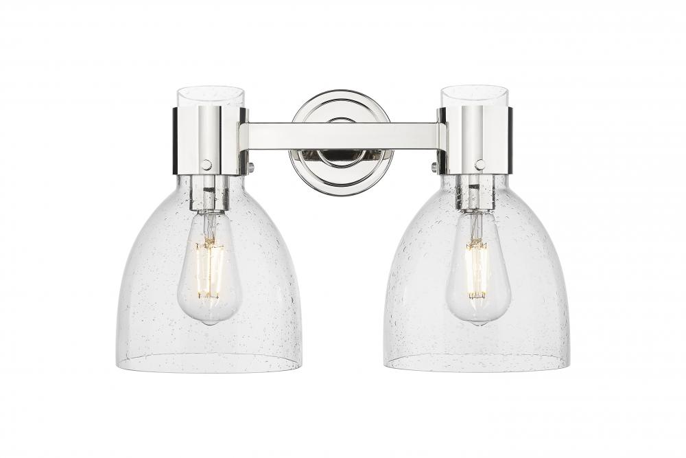 Lawton Bell - 2 Light - 17 inch - Polished Nickel - Bath Vanity Light