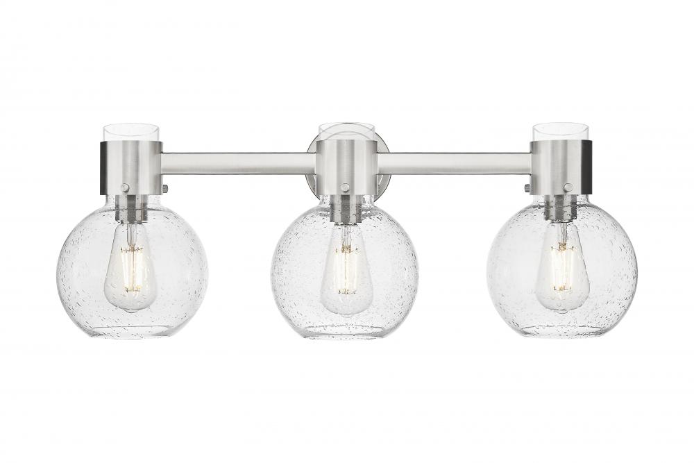 Lawton Sphere - 3 Light - 27 inch - Brushed Satin Nickel - Bath Vanity Light