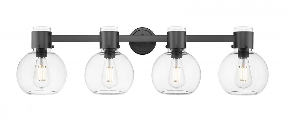 Lawton Sphere - 4 Light - 27 inch - Matte Black - Bath Vanity Light