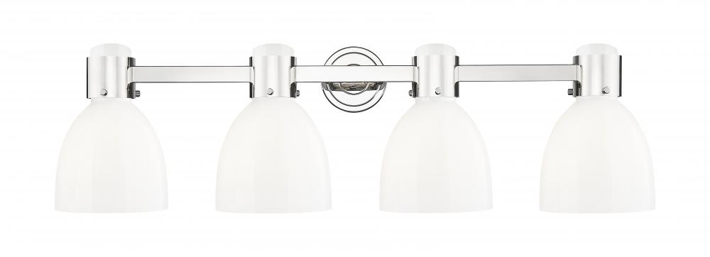 Lawton Bell - 4 Light - 27 inch - Polished Nickel - Bath Vanity Light