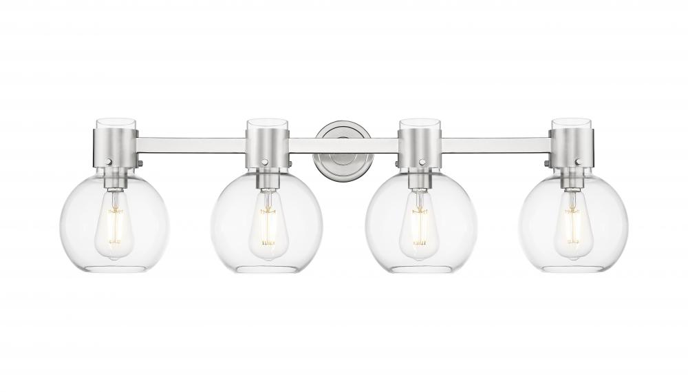 Lawton Sphere - 4 Light - 27 inch - Satin Nickel - Bath Vanity Light
