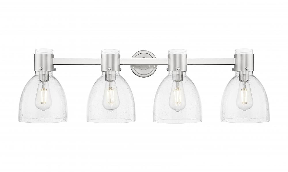 Lawton Bell - 4 Light - 27 inch - Satin Nickel - Bath Vanity Light