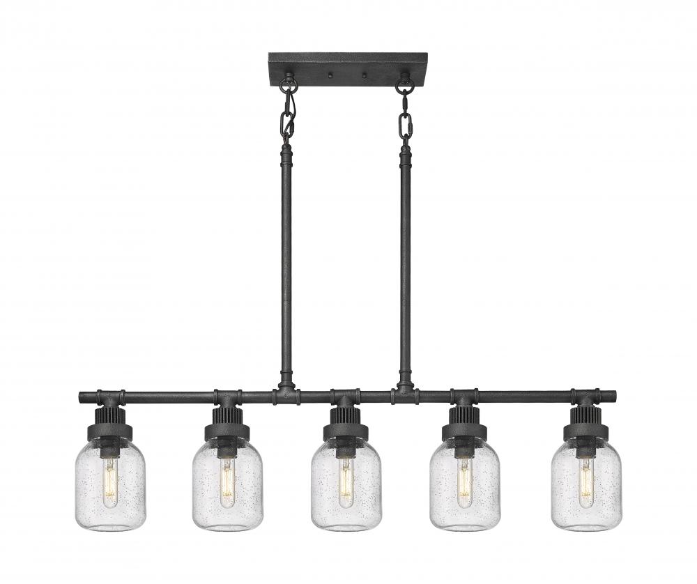 Somers - 5 Light - 43 inch - Weathered Zinc - Linear Pendant