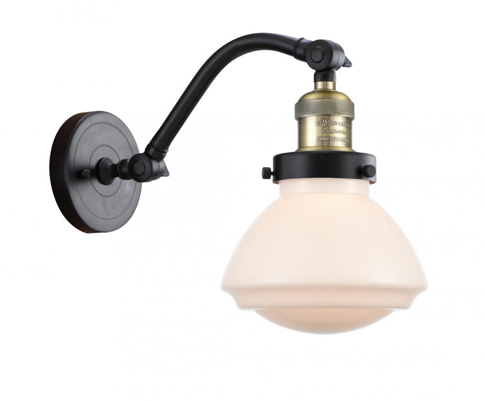 Olean - 1 Light - 7 inch - Black Antique Brass - Adjustable Sconce