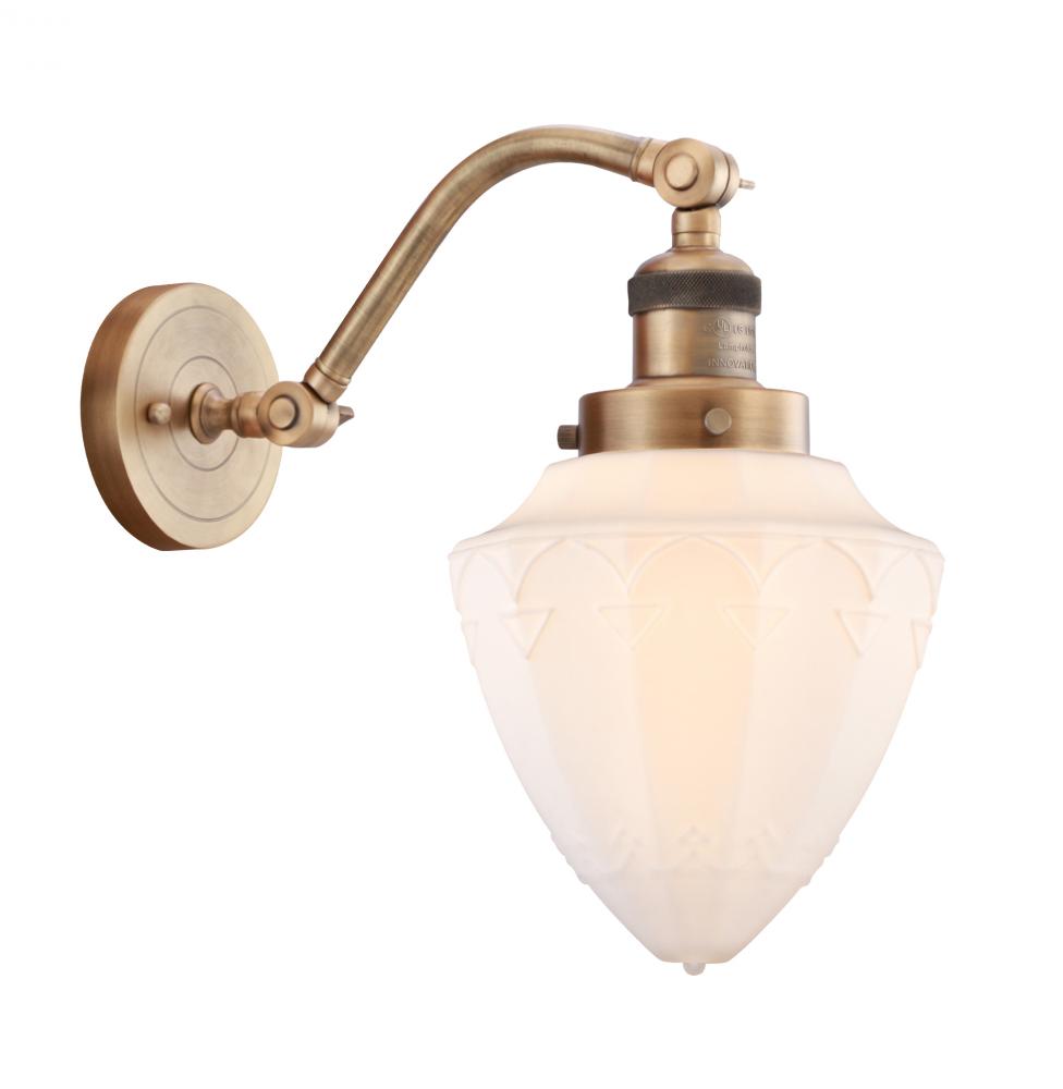 Bullet - 1 Light - 7 inch - Brushed Brass - Adjustable Sconce