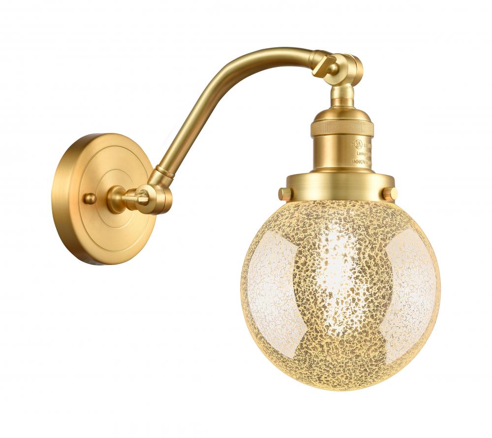 Beacon - 1 Light - 6 inch - Satin Gold - Adjustable Sconce