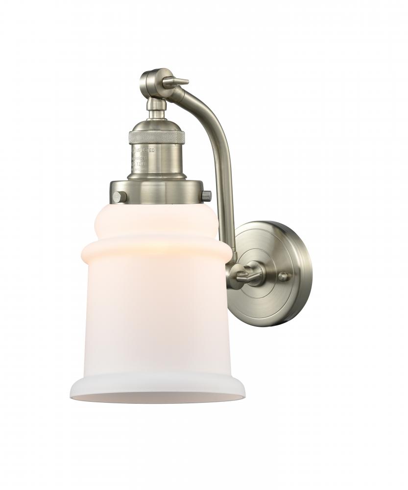 Canton - 1 Light - 6 inch - Brushed Satin Nickel - Adjustable Sconce