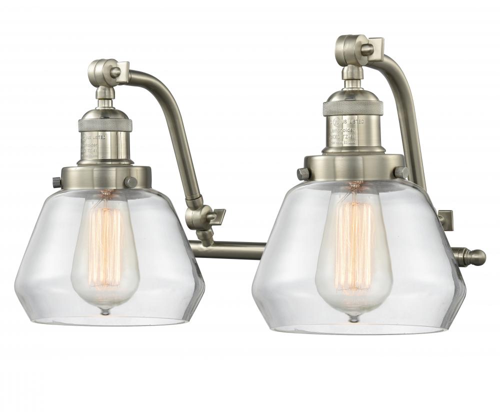 Fulton - 2 Light - 18 inch - Brushed Satin Nickel - Adjustable Bath Vanity Light