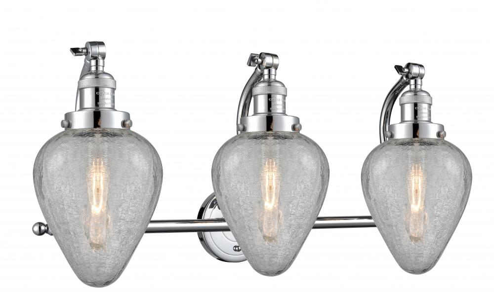 Geneseo - 3 Light - 28 inch - Polished Chrome - Adjustable Bath Vanity Light