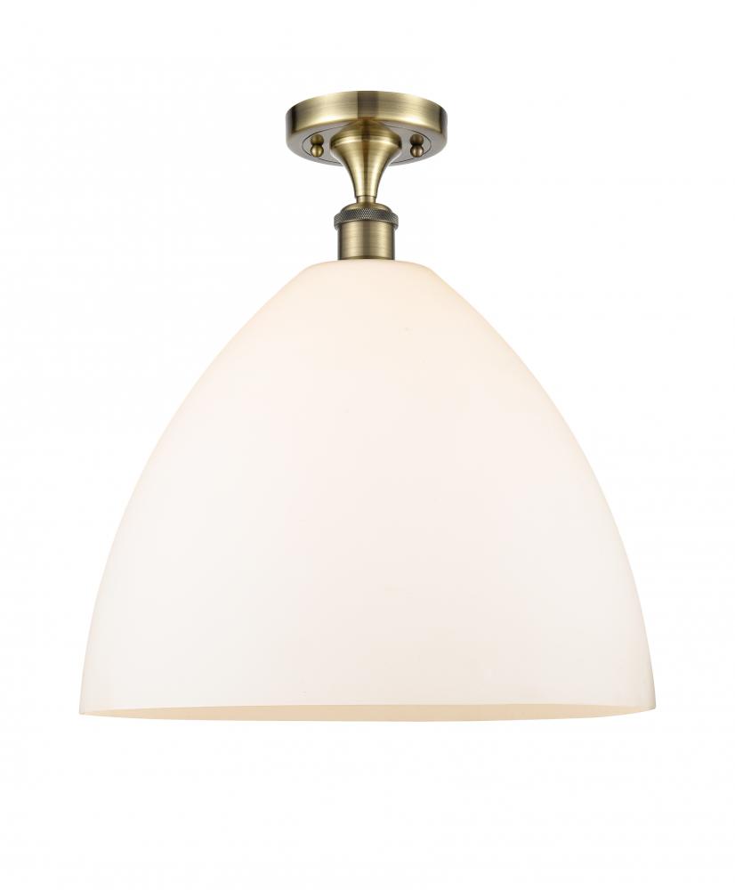 Bristol - 1 Light - 16 inch - Antique Brass - Semi-Flush Mount