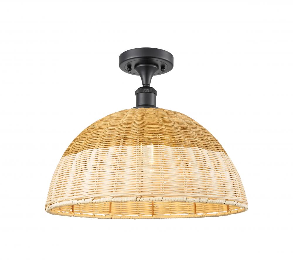 Bristol Natural II - 1 Light - 16 inch - Matte Black - Semi-Flush Mount