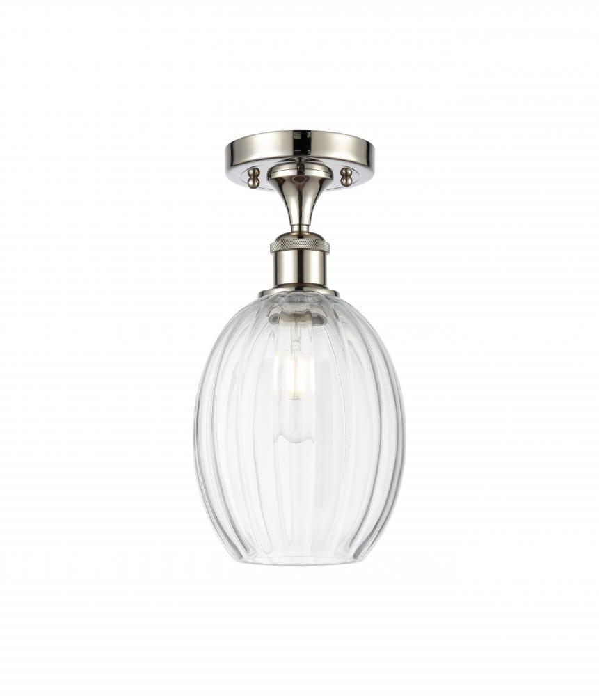 Preston Bulb - 1 Light - 6 inch - Polished Nickel - Semi-Flush Mount