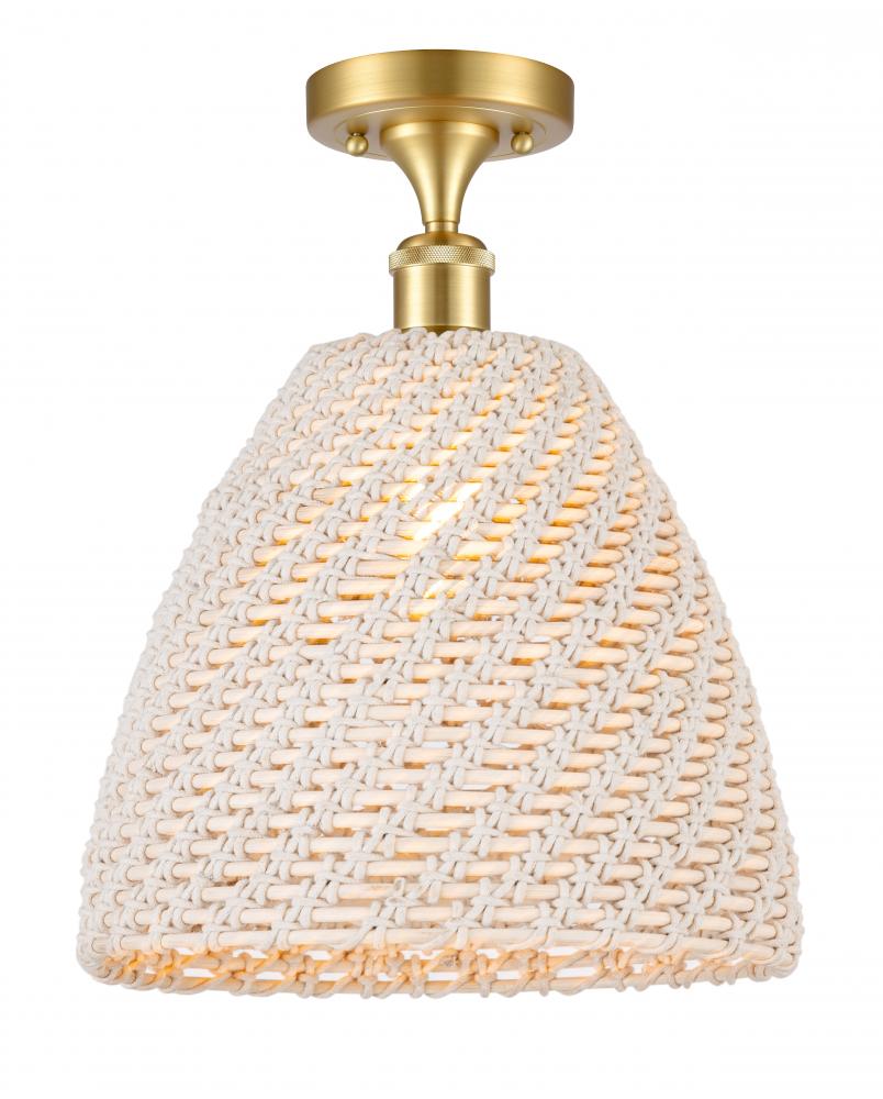 Bristol Natural - 1 Light - 6 inch - Satin Gold - Semi-Flush Mount