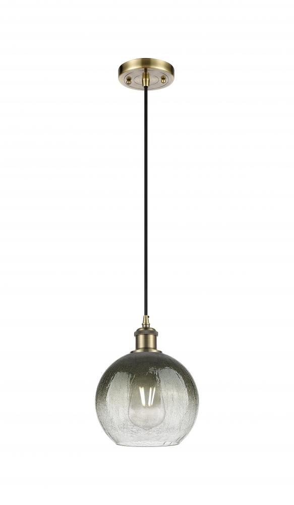 Brookhaven Globe - 1 Light - 8 inch - Antique Brass - Cord hung - Mini Pendant