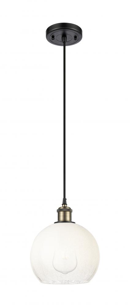 Brookhaven Globe - 1 Light - 8 inch - Black Antique Brass - Cord hung - Mini Pendant