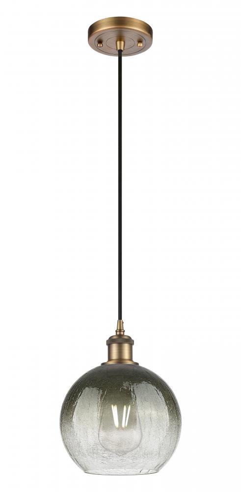 Brookhaven Globe - 1 Light - 8 inch - Brushed Brass - Cord hung - Mini Pendant