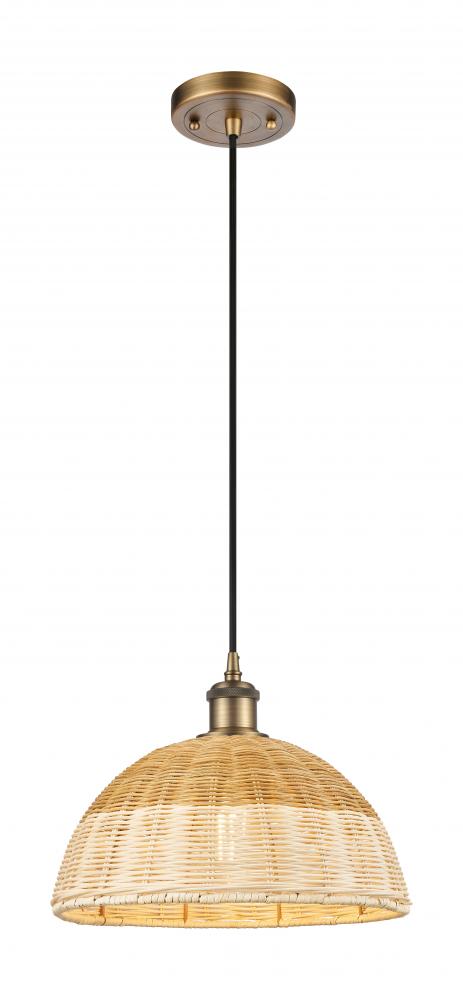 Bristol Natural II - 1 Light - 12 inch - Brushed Brass - Cord hung - Mini Pendant