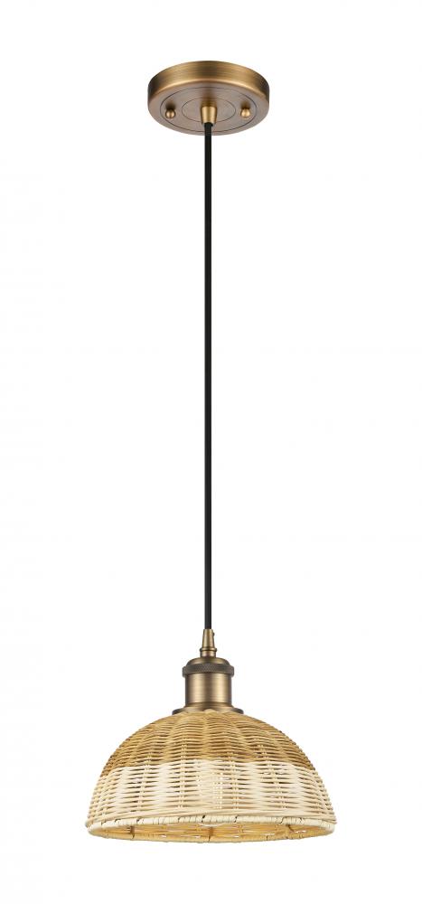 Bristol Natural II - 1 Light - 9 inch - Brushed Brass - Cord hung - Mini Pendant