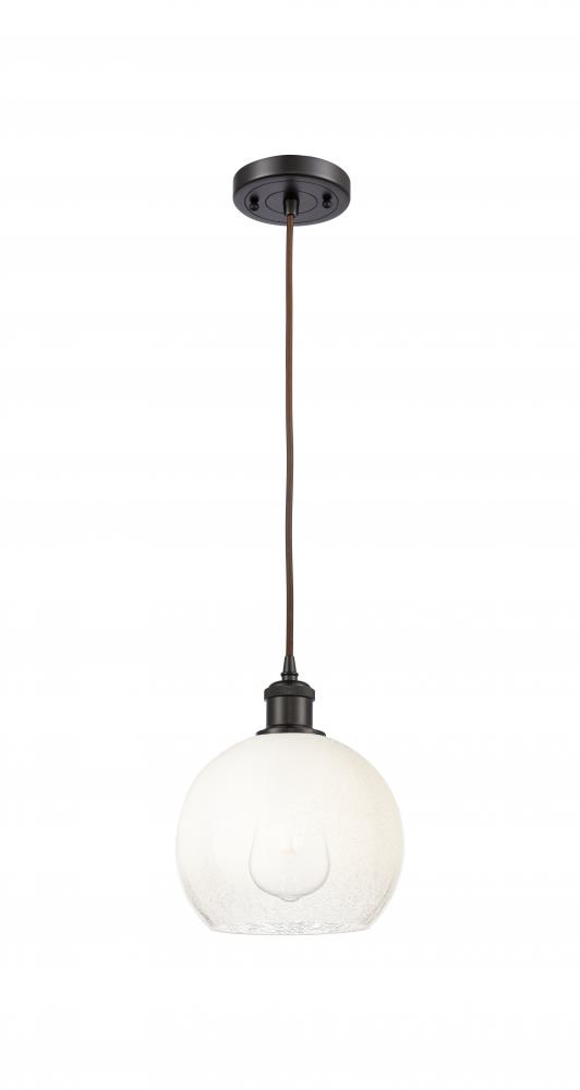 Brookhaven Globe - 1 Light - 8 inch - Oil Rubbed Bronze - Cord hung - Mini Pendant