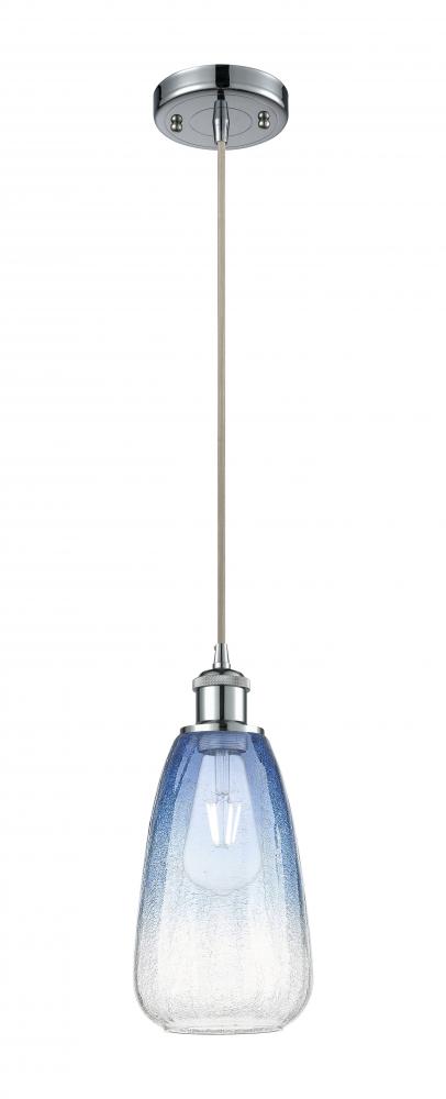 Brookhaven Almond - 1 Light - 6 inch - Polished Chrome - Cord hung - Mini Pendant