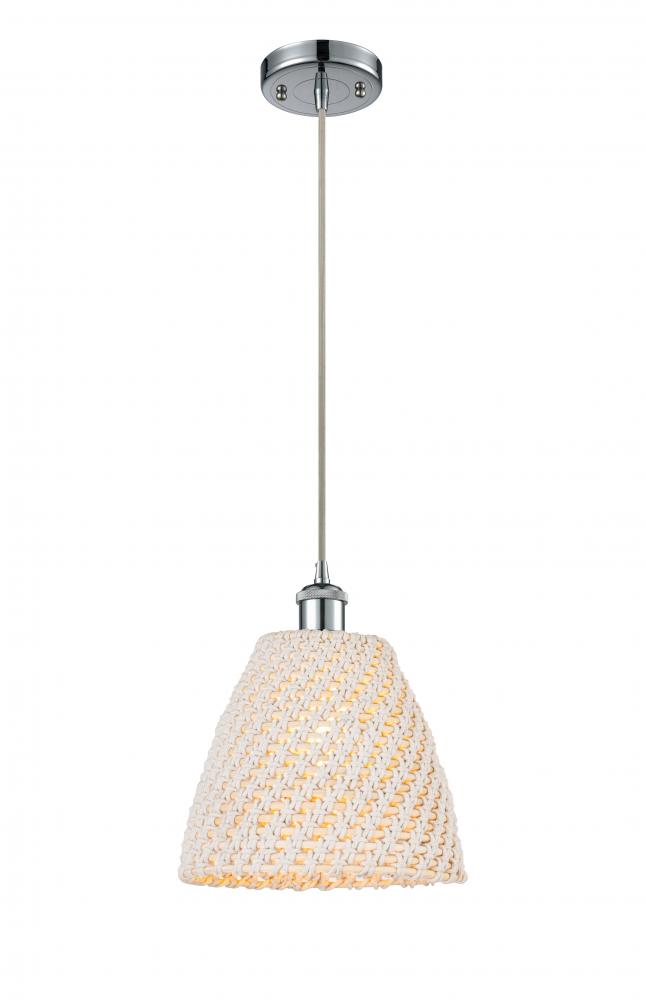 Bristol Natural - 1 Light - 6 inch - Polished Chrome - Cord hung - Mini Pendant