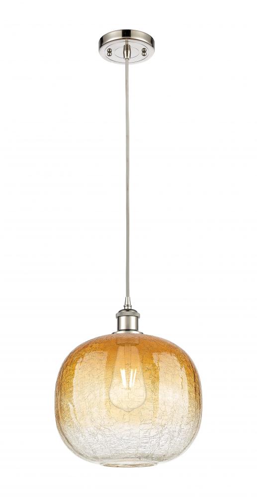 Brookhaven Sphere - 1 Light - 11 inch - Polished Nickel - Cord hung - Mini Pendant