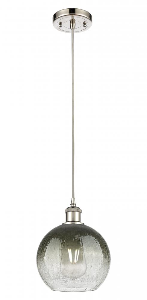 Brookhaven Globe - 1 Light - 8 inch - Polished Nickel - Cord hung - Mini Pendant