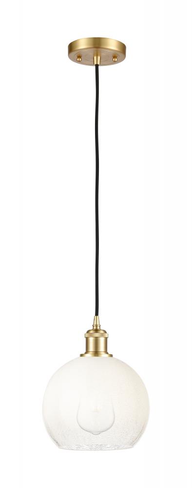 Brookhaven Globe - 1 Light - 8 inch - Satin Gold - Cord hung - Mini Pendant