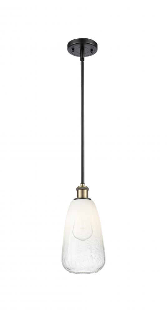 Brookhaven Almond - 1 Light - 6 inch - Black Antique Brass - Stem hung - Mini Pendant