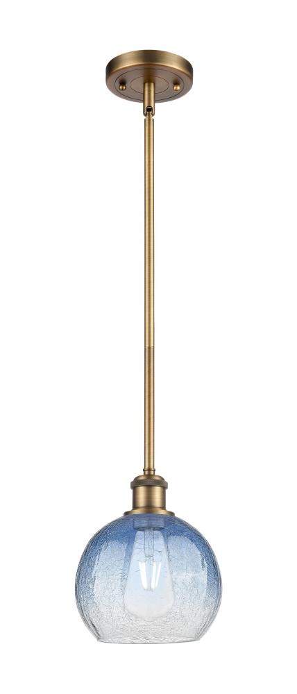 Brookhaven Globe - 1 Light - 8 inch - Brushed Brass - Stem hung - Mini Pendant
