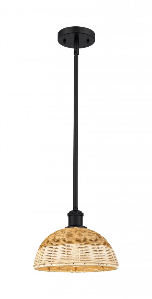 Bristol Natural II - 1 Light - 9 inch - Matte Black - Stem hung - Mini Pendant