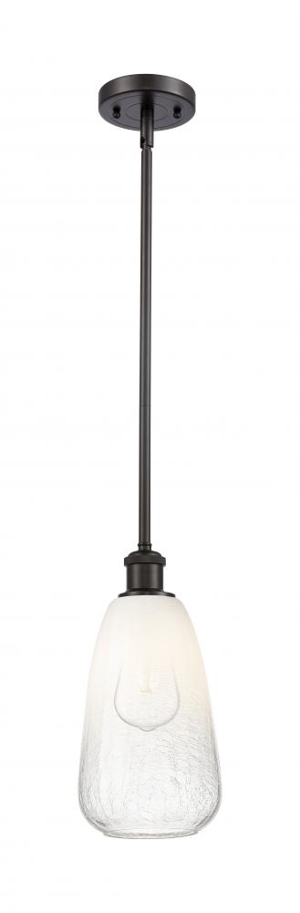 Brookhaven Almond - 1 Light - 6 inch - Oil Rubbed Bronze - Stem hung - Mini Pendant