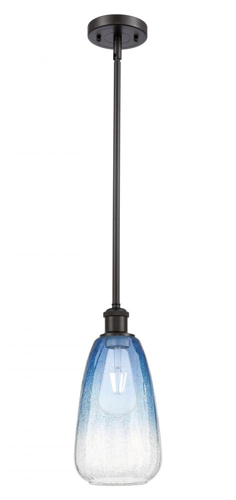 Brookhaven Almond - 1 Light - 6 inch - Oil Rubbed Bronze - Stem hung - Mini Pendant