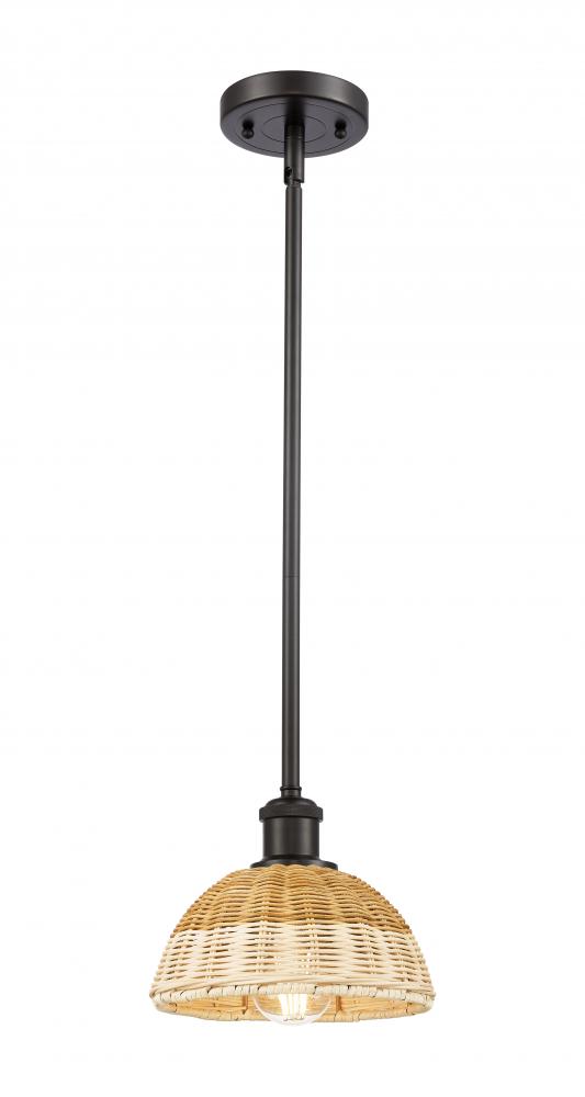 Bristol Natural II - 1 Light - 8 inch - Oil Rubbed Bronze - Stem hung - Mini Pendant
