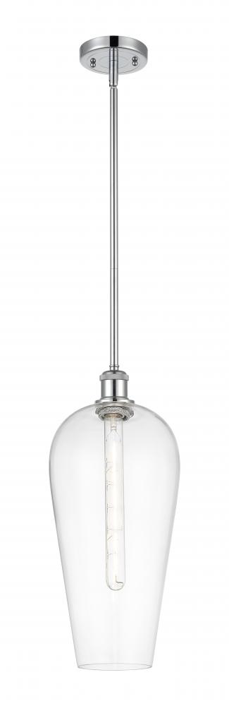 Chelsea - 1 Light - 8 inch - Polished Chrome - Stem hung - Mini Pendant