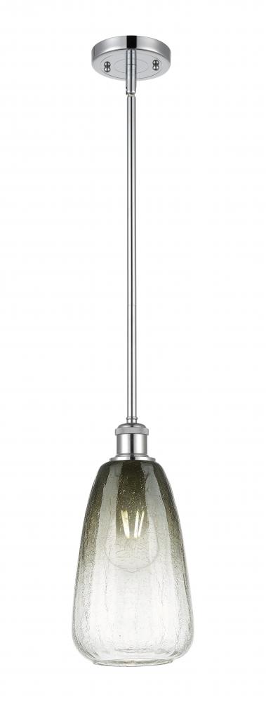 Brookhaven Almond - 1 Light - 6 inch - Polished Chrome - Stem hung - Mini Pendant
