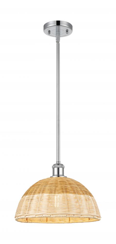 Bristol Natural II - 1 Light - 12 inch - Polished Chrome - Stem hung - Mini Pendant