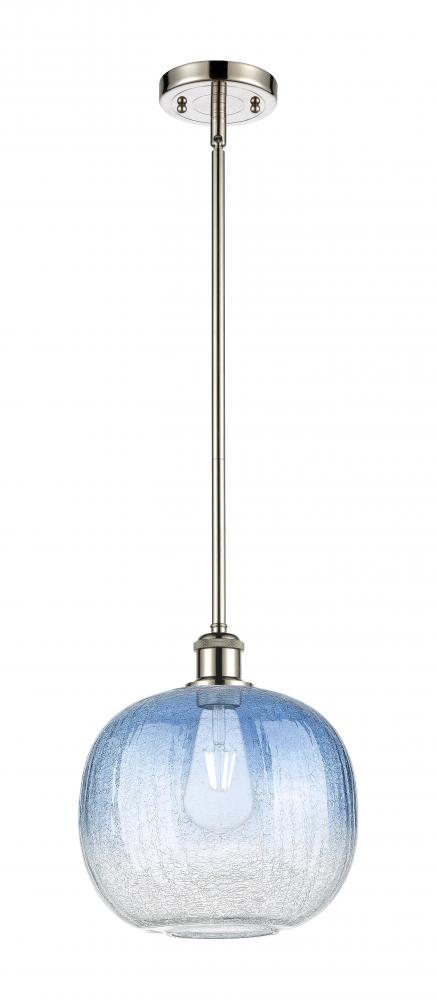 Brookhaven Sphere - 1 Light - 11 inch - Polished Nickel - Stem hung - Mini Pendant