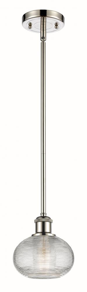 Ithaca - 1 Light - 6 inch - Polished Nickel - Mini Pendant