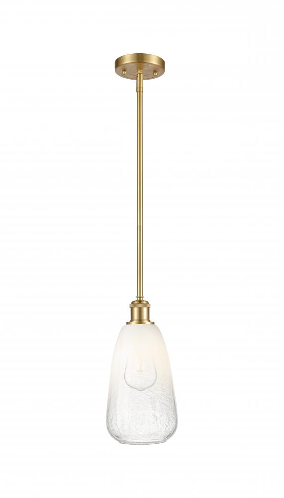 Brookhaven Almond - 1 Light - 6 inch - Satin Gold - Stem hung - Mini Pendant