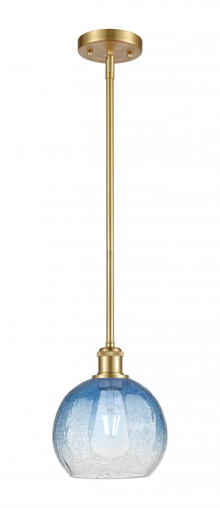 Brookhaven Globe - 1 Light - 8 inch - Satin Gold - Stem hung - Mini Pendant