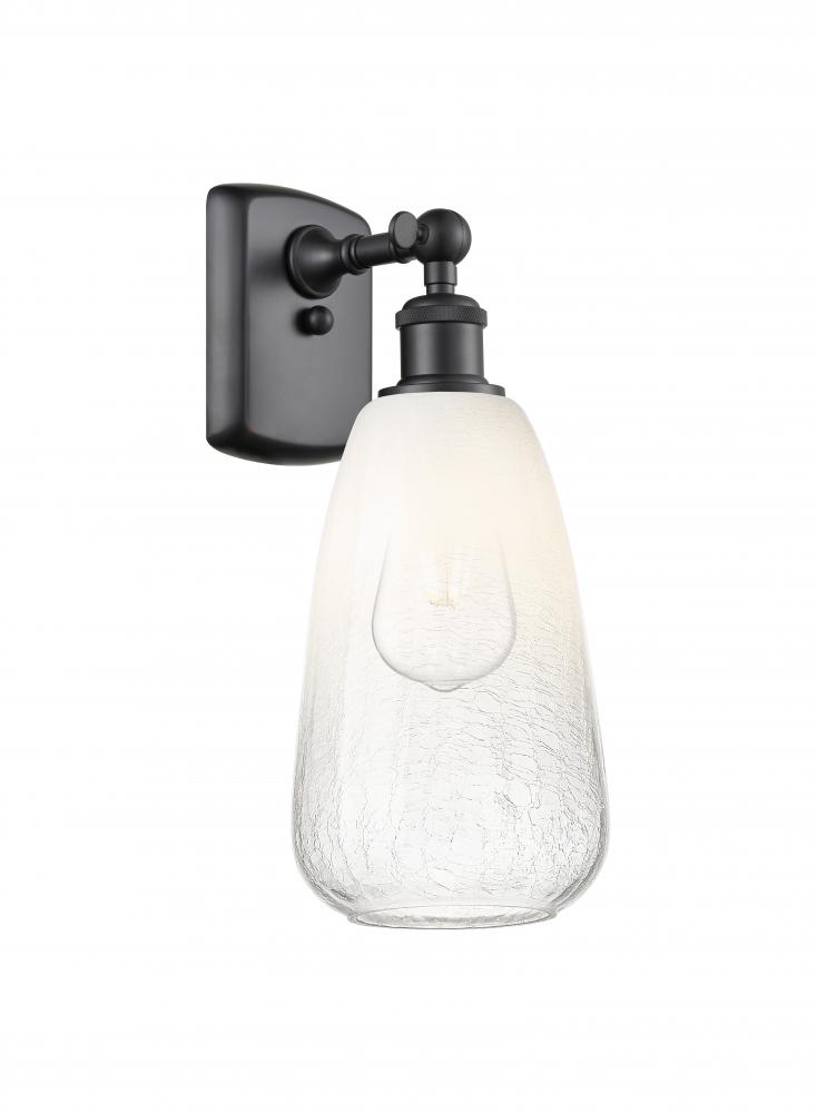 Brookhaven Almond - 1 Light - 6 inch - Matte Black - Sconce