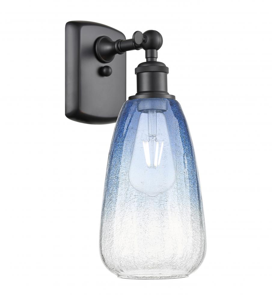 Brookhaven Almond - 1 Light - 6 inch - Matte Black - Sconce