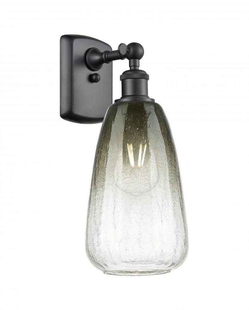 Brookhaven Almond - 1 Light - 6 inch - Matte Black - Sconce