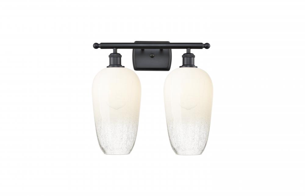 Brookhaven Flute - 2 Light - 17 inch - Matte Black - Bath Vanity Light