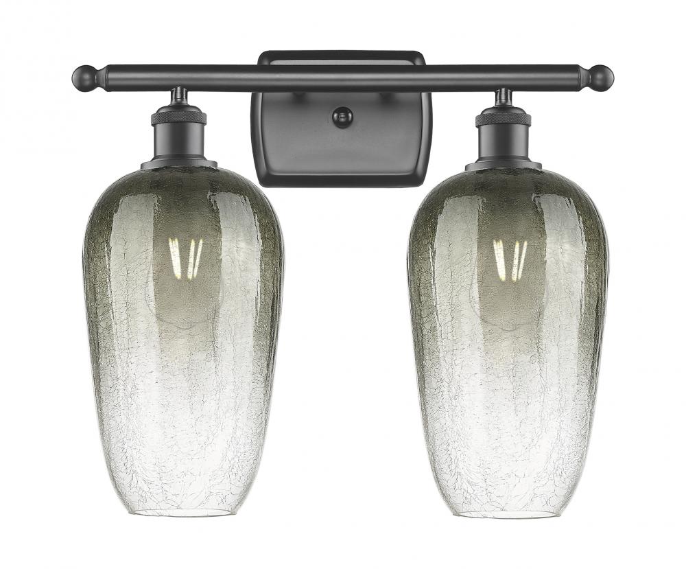 Brookhaven Flute - 2 Light - 17 inch - Oil Rubbed Bronze - Bath Vanity Light